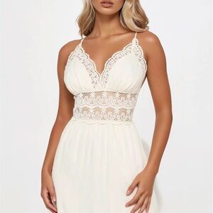Elegant White Lace Dress